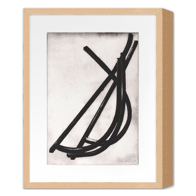 Rods Print by Perrin, Elvia, Maple Single Picture Framed, 22" H x 17" W