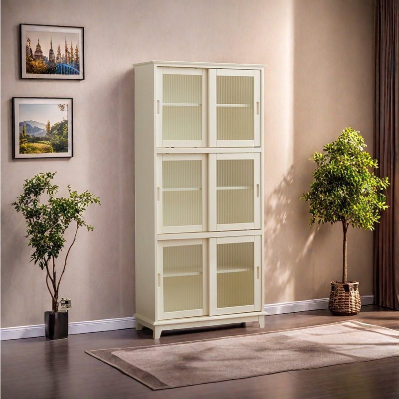 Delmont, Cream, 76.38"H x 40.16"W x 13.39"D