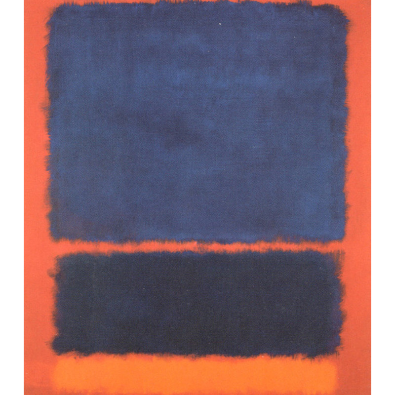 Blue, Orange, Red, 1961, 17" H x 15" W
