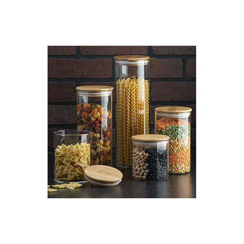 Pot en verre borosilicaté - ensemble de 5