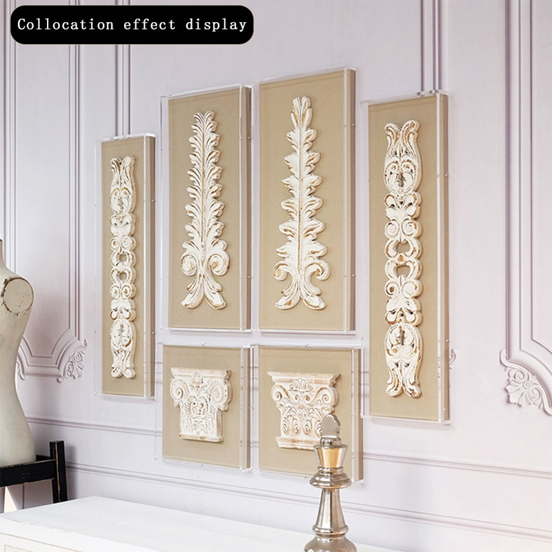 Décoration murale rétro en bois manufacturé acrylique
