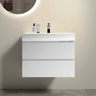 Meuble-lavabo blanc de 30 po avec lavabo Alice