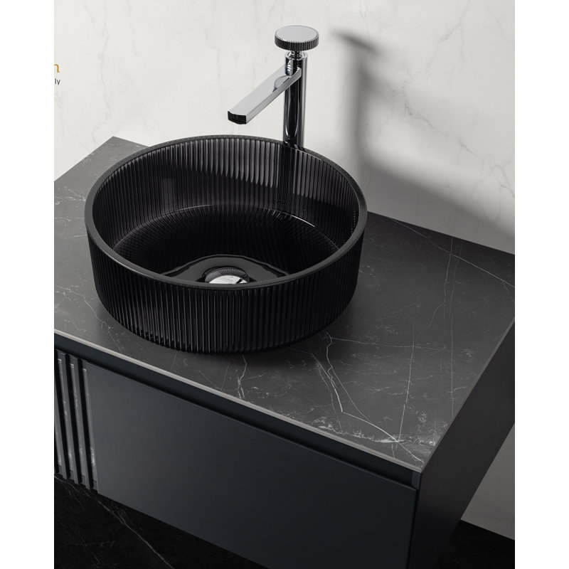 Lia 15.75'' L Bathroom Sink, Gray