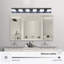 Luminaire de salle de bain moderne à miroir noir à 6 lumières DEL pour salles de bain et tables de maquillage