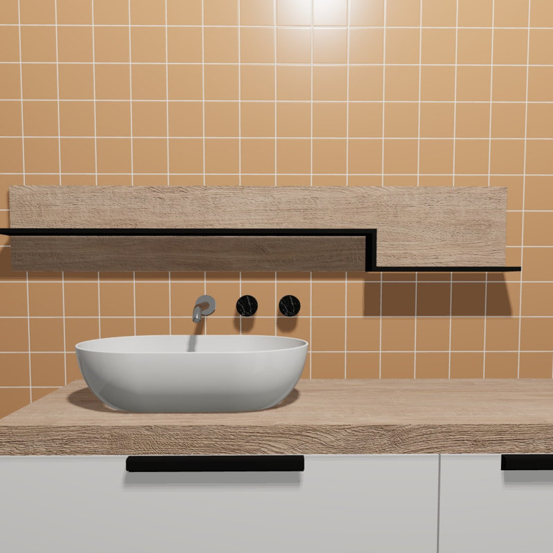 Torch Song 4'' W x 4'' L Glass Singular Tile, Sand