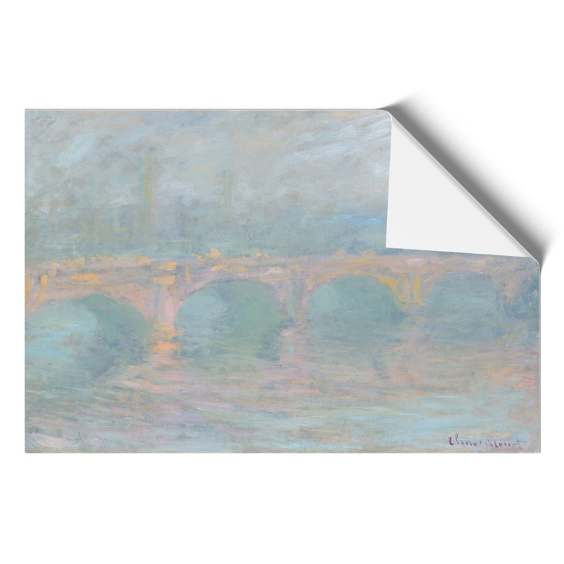 Waterloo Bridge in London by Claude Monet - Frameless Print, 21cm H x 30cm W x 0.1cm D