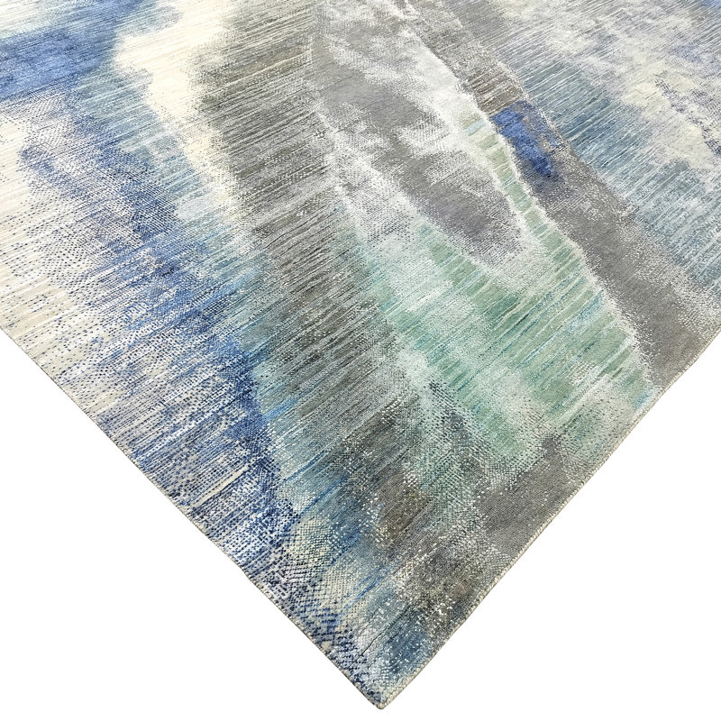 Tapis rectangulaire noué à la main, Rectangle 12 pi x 15 pi