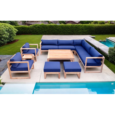 Predestin 7 - Person Modular Patio Conversation Set with Sunbrella® Cushions