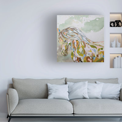 Art mural sur toile tendue - Brenda Myrick, art mural "A cathédrale de chansons" pour le salon, la chambre à coucher ou le bureau - 14 x 14