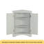 Armoire de rangement triangulaire grise avec tablettes réglables, armoire de plancher autoportante pour la cuisine à domicile-717429160