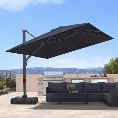 Mcelfresh Square Cantilever Umbrella With Base,Navy
