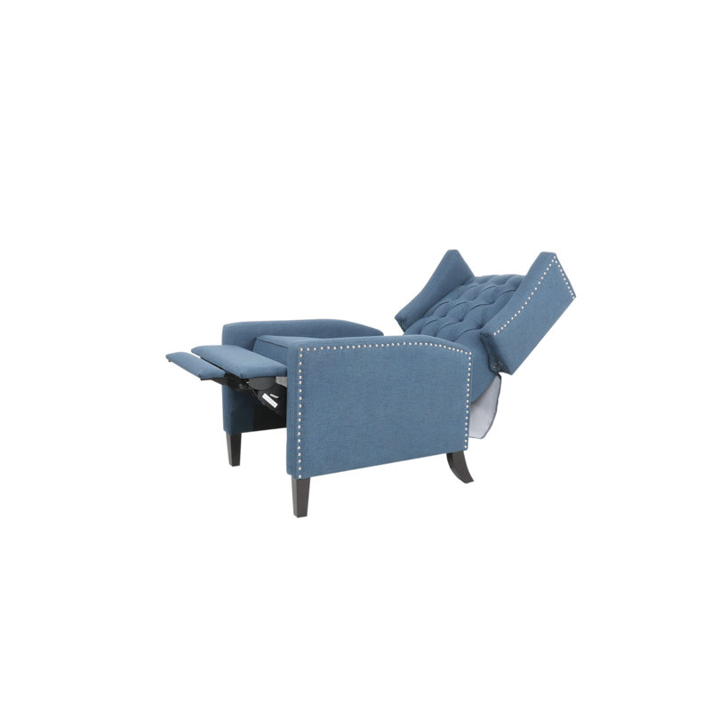 Fauteuil inclinable à accoudoirs Chairone House, Microfibre / microsuède bleu