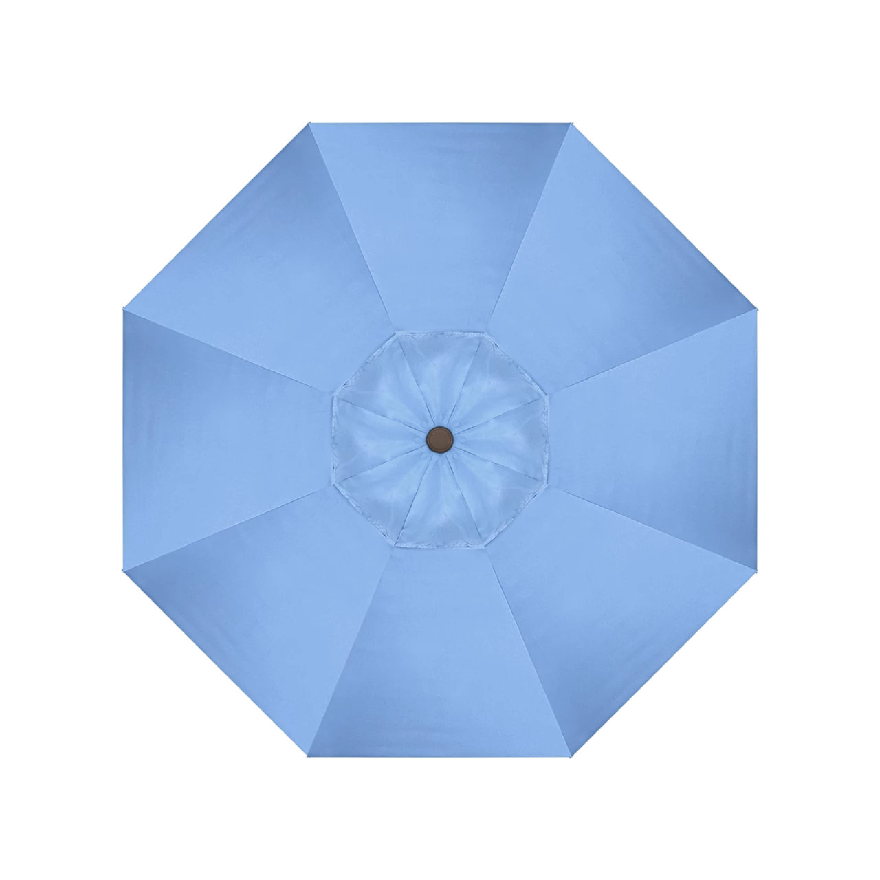 90'' Outdoor Umbrella, Frost Blue Performance, Olefin, Black