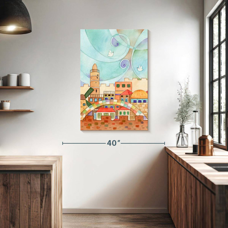 Jerusalem Abstract Sky, 39" H x 26" W