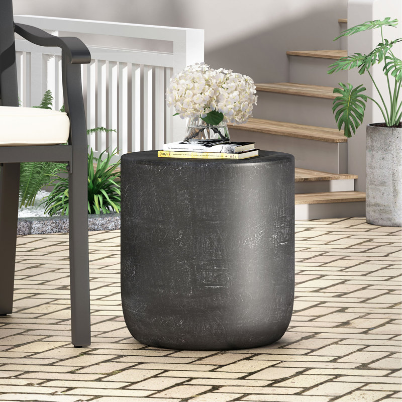 Table d'appoint d'extérieur en béton léger