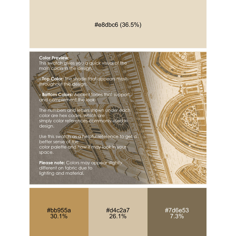 Tapis beige traditionnel lavable à la machine Orkan Notre Dame, 8 x 10