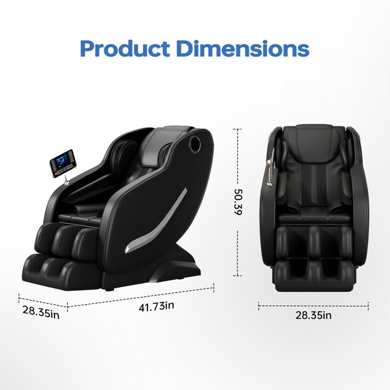 Fauteuil de massage complet, mode zéro gravité, fauteuil de massage des tissus profonds, massage des pieds, 8 rouleaux de massage fixes, écran tactile ACL, chauffe-taille, dent