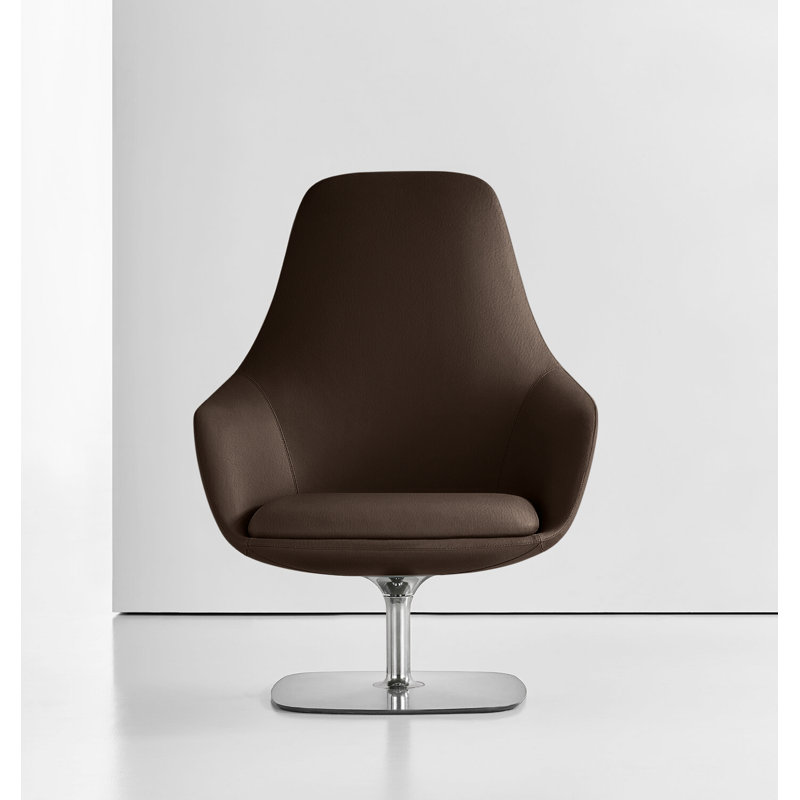 Canelle Lounge Chair, Vella Forest, Polished Aluminum
