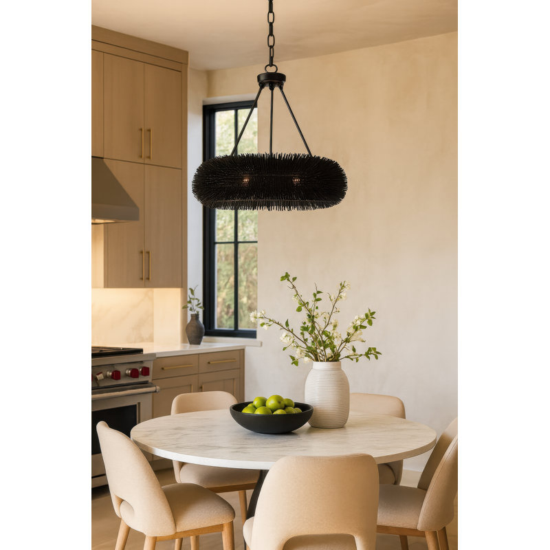 Urchin 6-Light Pendant, Black