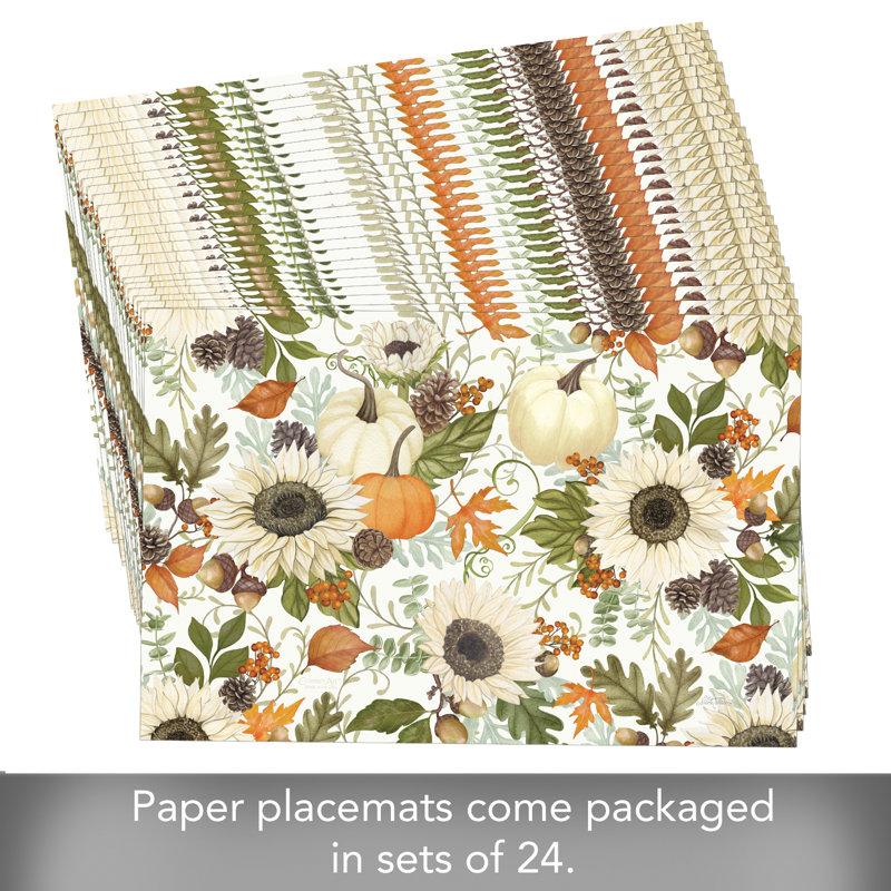 Farmhouse Fall 24-Sheet Premium Paper Placemats
