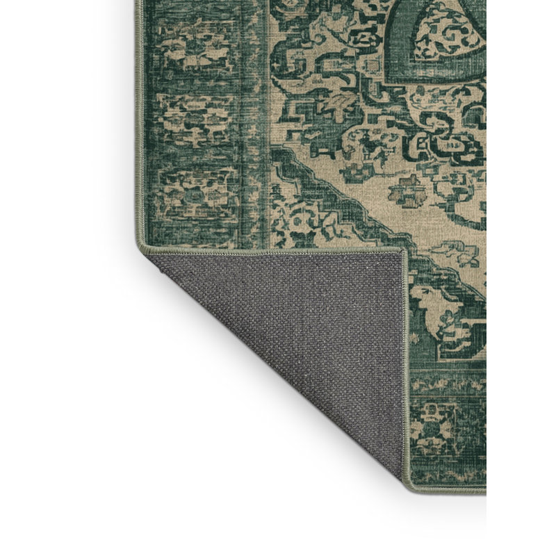 Soft Plush Fanelli St Patties Modern & Contemporary Abstract Area Rug in Green – SageGreen Binding, 3x5