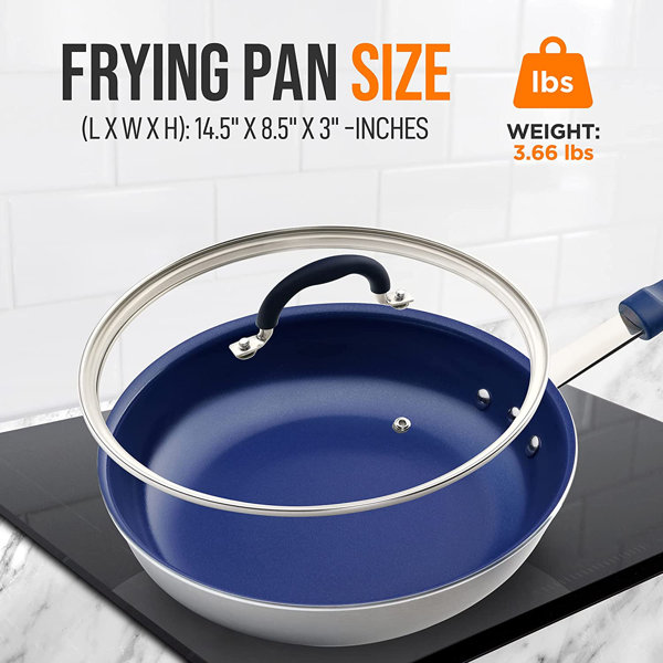 T-fal Pure Cook Nonstick 8-Inch Aluminum Fry Pan in Blue, 8