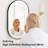 LED Lighted Oval Wall-Mounted Medicine Cabinet With Mirror Door And Interior Shelves-1586615738