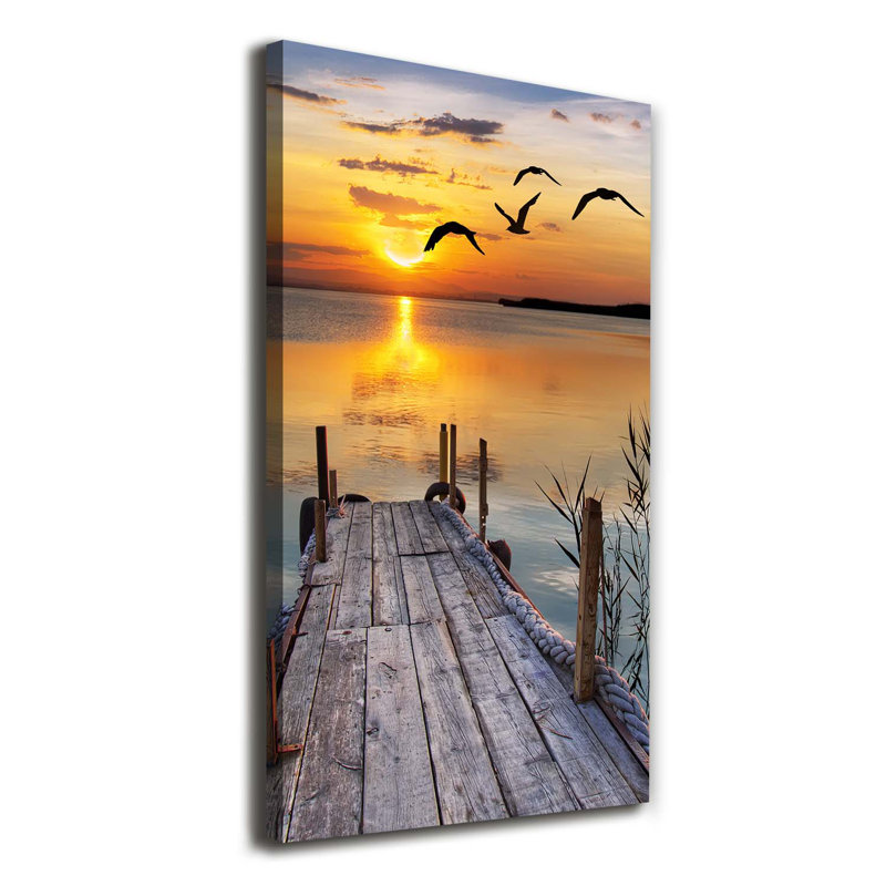 Wooden Pier - Wrapped Canvas Print