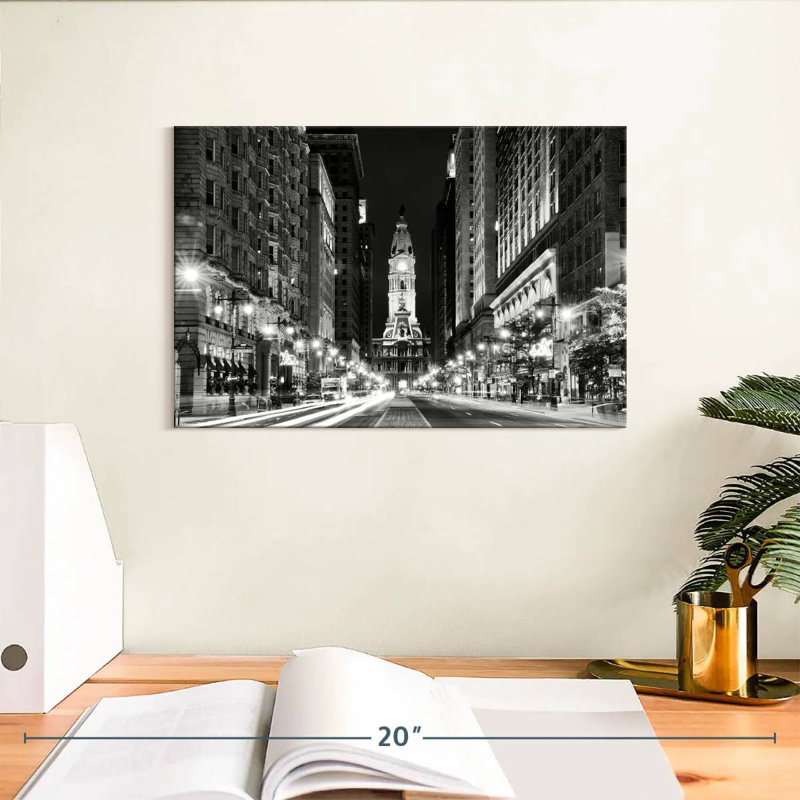 City Hall Philadelphia BW, H 8 po x l 12 po
