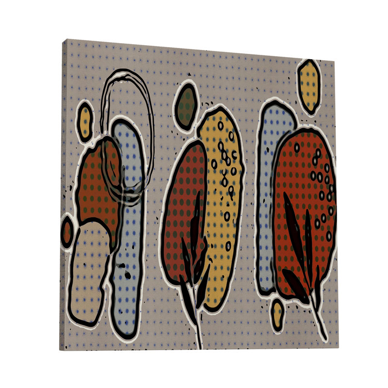 Boho Abstract 61 - Wrapped Canvas Painting, 8" H x 8" W x 1.5" D