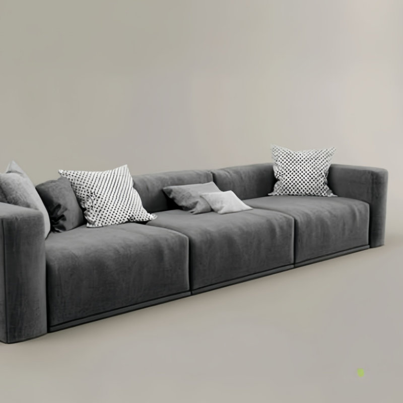 Canapé horizontal horizontal, Gris foncé