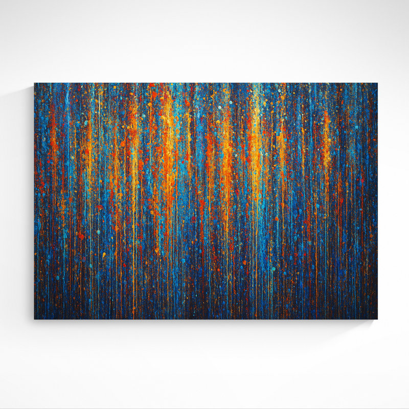 Vivid Abstract Symphony - Canvas Framed Print (46 x 32in / 117 x 81cm)