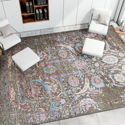 Tapis rectangulaire noué à la main