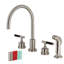 Kingston Brass KS8728CKL Kaiser Widespread Kitchen Faucet With Plastic Sprayer, Brushed Nickel-53010769
