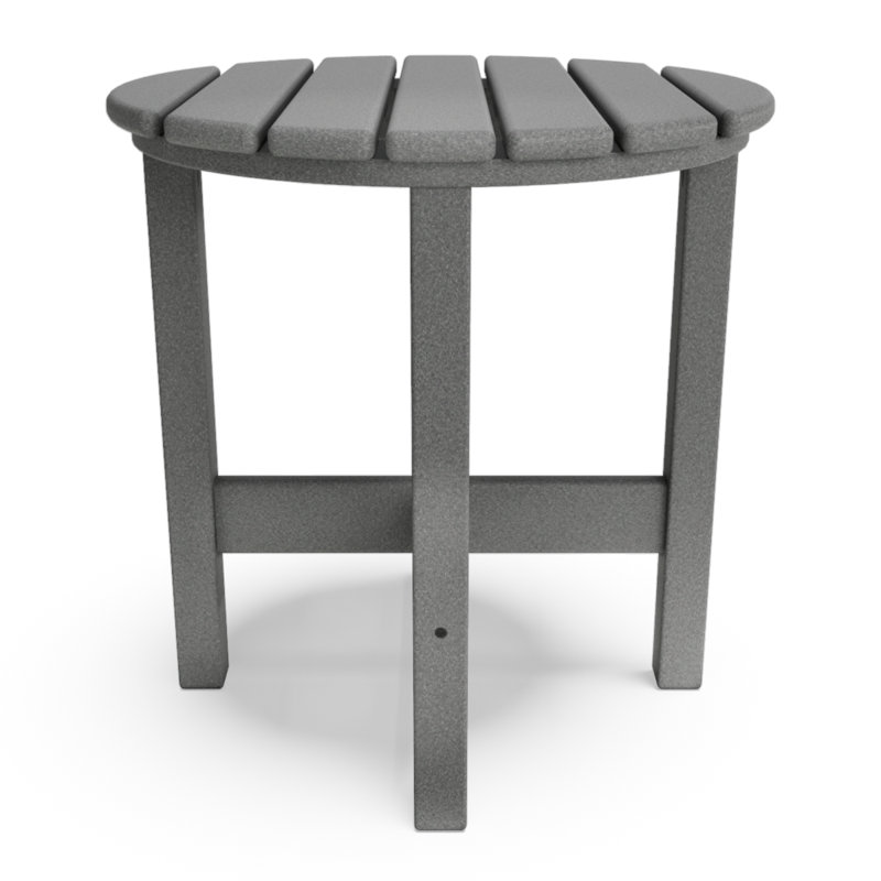 Table de bout ronde grise, Gris