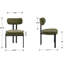 Chaise rembourrée avec structure en métal, chaise d'appoint moderne pour la cuisine / salle à manger-1381142462