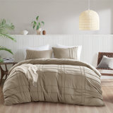 Porter Harris Soft Washed Pinch Pleated Modern Duvet Cover Set