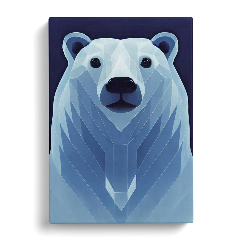 Talmadge Polar Bear Purism - Wrapped Canvas, 50cm H x 35cm W x 3cm D