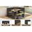 59" Chapman 3-Piece Corner Breakfast Nook Dining Set With Storage Benches – Black & Oak Finish-883926627