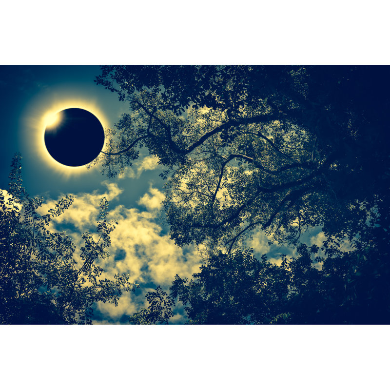 Phénôme naturel scientifique. Éclipse totale de soleil avec effet d'anneau de diamant. par Kdshutterman - Photographie sur toile tendue