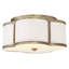 Plafonnier 3 lumières Meridian en laiton naturel-125424997-125425001