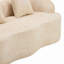 Canapé courbé avec accoudoir rond, canapé à compression avec 2 coussins, canapé crème pour petit espace, salon, chambre à coucher, sans assemblage-1152352548