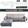 Waterproof L-Shaped Sectional Couch Cover,2-Piece Reversible Slipcover With Chaise Lounge Cover