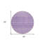 Tapis rond lavable et mauve 8 po