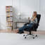Chaise de bureau ergonomique en similicuir avec fonction de massage et repose-pieds
