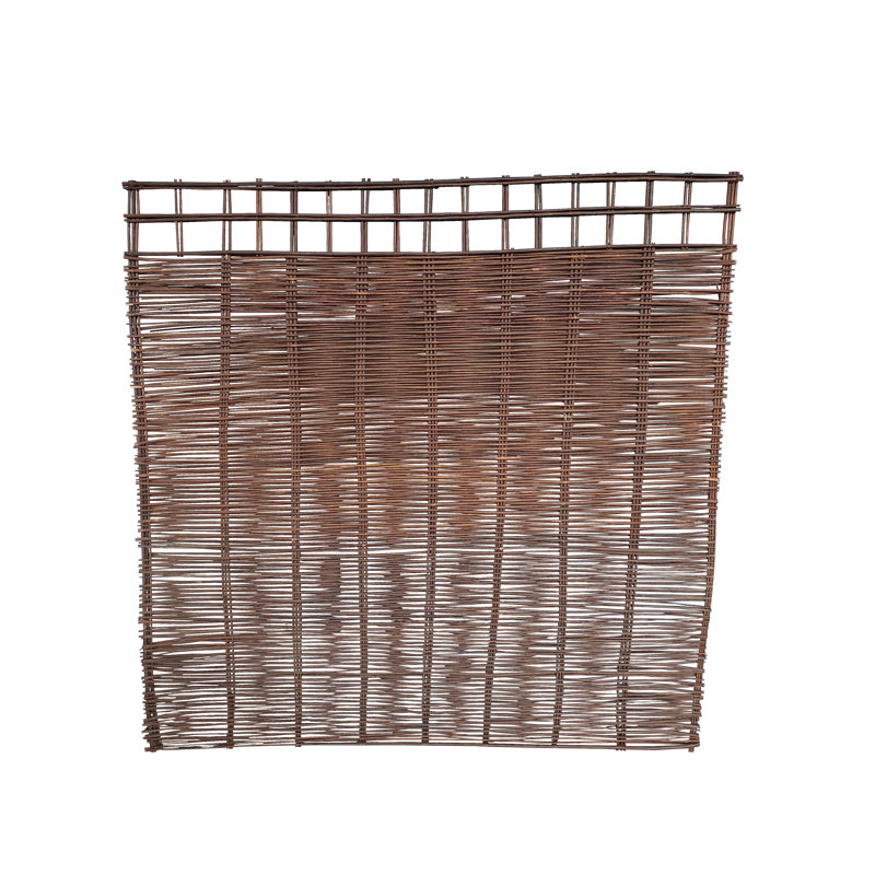 Brown Wood Border Fencing, 6' H x 6' W x 0.1' D