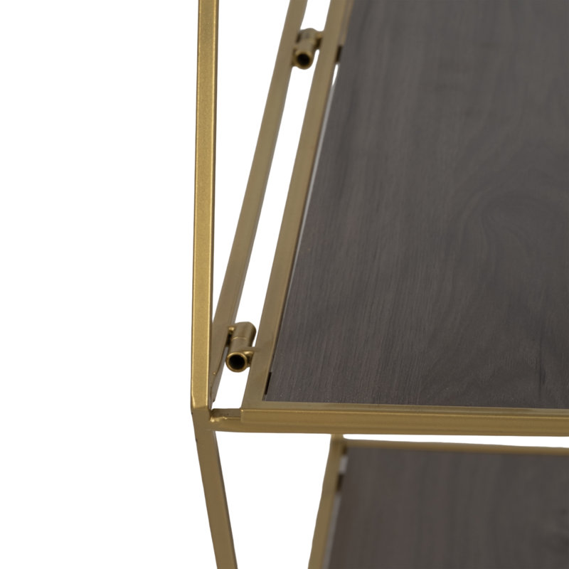 Sculpture hexagonale en métal et bois pour décoration intérieure - Décoration murale décorative pour chambre ou bureau - ensemble de 3, 26 po, 24 po, 21 po, doré