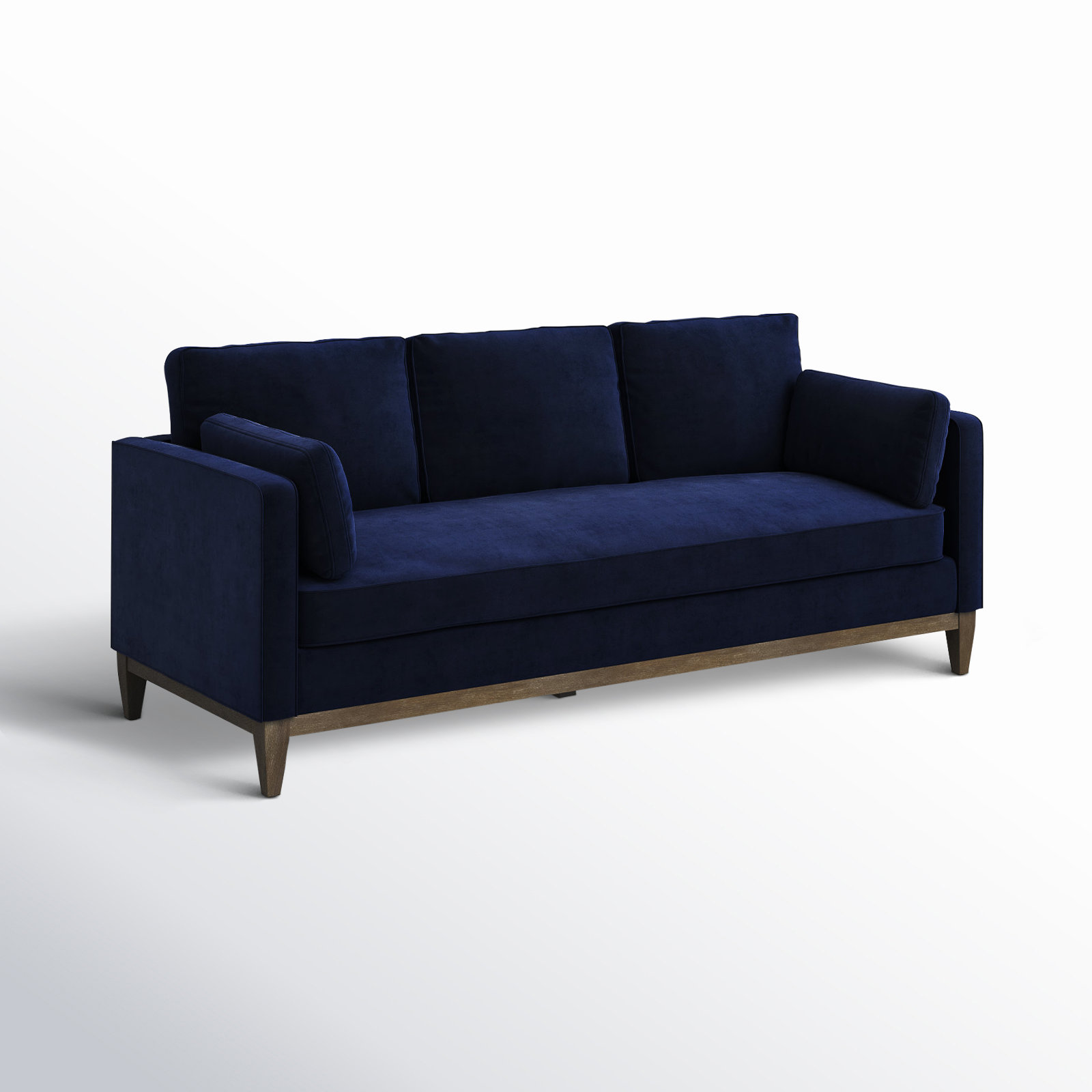 Pera 84'' Upholstered Sofa, Dark Navy Blue Velvet