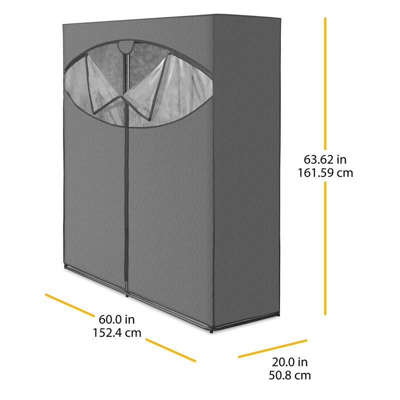 Kleopas 60'' Metal Portable Wardrobe