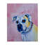 Chien regardant sur toile rose, design par Tatiana Roberts-1942105411